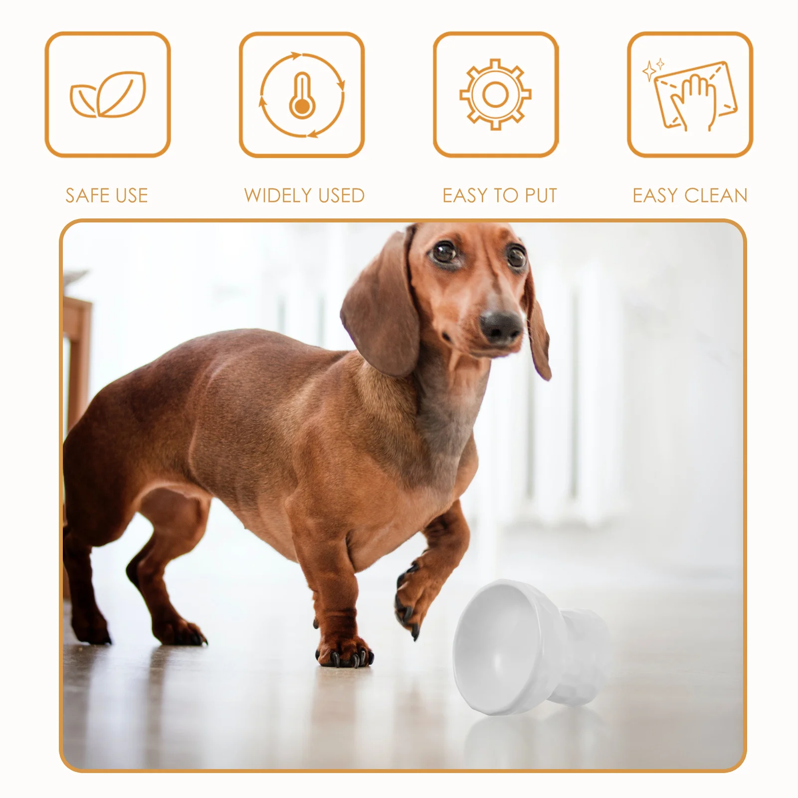 

High Footed Ceramic Pet Food Holder Durable Stable Base Smooth Surface Easy Food Dog Bowl Dog Bowls Cat Drinking Bowl