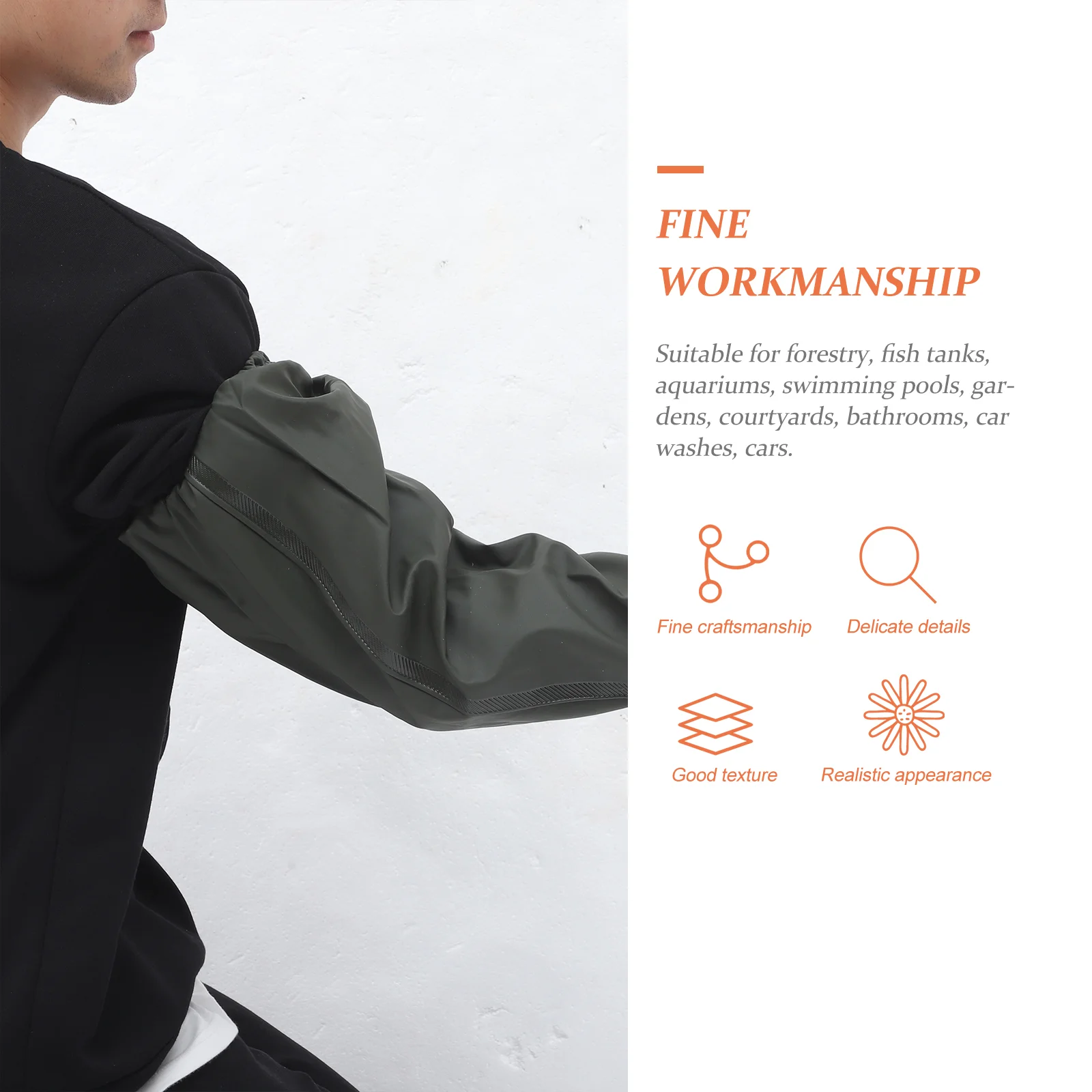 Guantes impermeables Extra largos calentados para hombres multifunción pescado esquí jardinería tela lavavajillas trabajo pesca