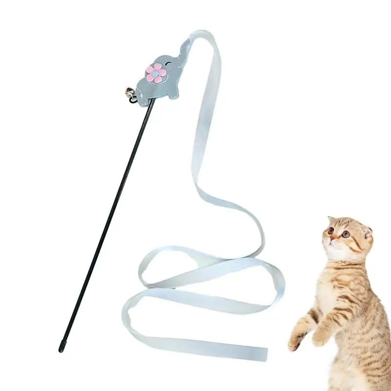 Cat Toy Wand Ribbon Cartoon Teaser Toy Multifunctional Pet Toy Fun Teaser Toy For Relaxing Training Exercising Playing