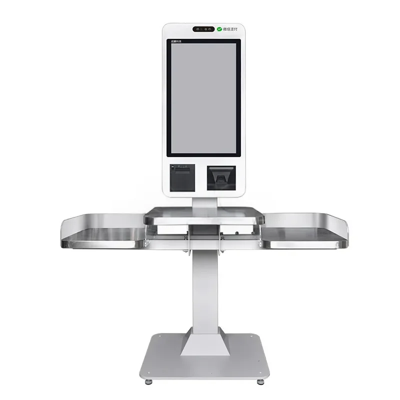 Wholesale Customized Supermarket Self Service Kiosk RFID Checkout POS Ordering Touch Screen Supports Cash Payment Barcode