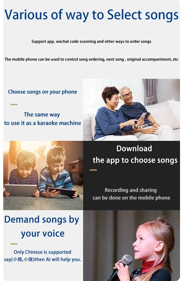 Premium Most Popular 21.5 4T 3in1 Touch Screen Display Portable Karaoke Machine Player