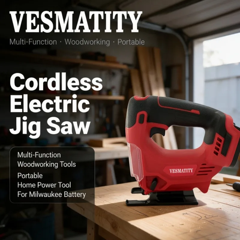 Cordless Electric Jig Saw Multi Function Woodworking Tools Portable Home Power Tool For Milwaukee Battery