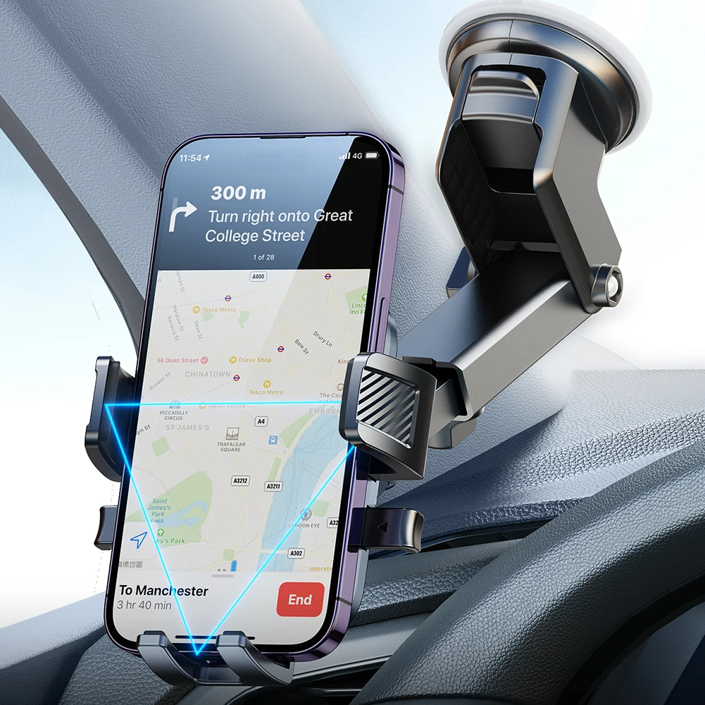 

Car Phone Holder Mount Stand Dashboard Mobile Cell Support Bracket Sucker 360 Rotating Mobile Phone Stand for 4-7.2 Inch Phones