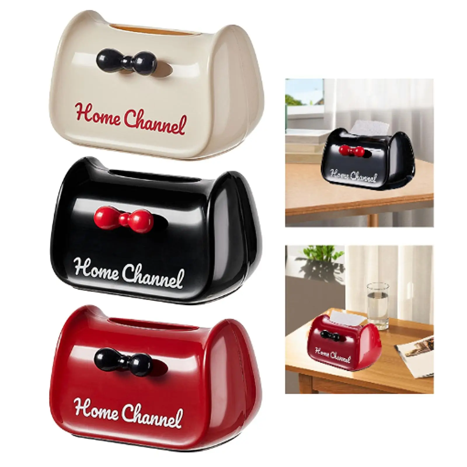Tissue Box Cover Organizer Cute Tissue Holder for Car Bathrooms Night Stand