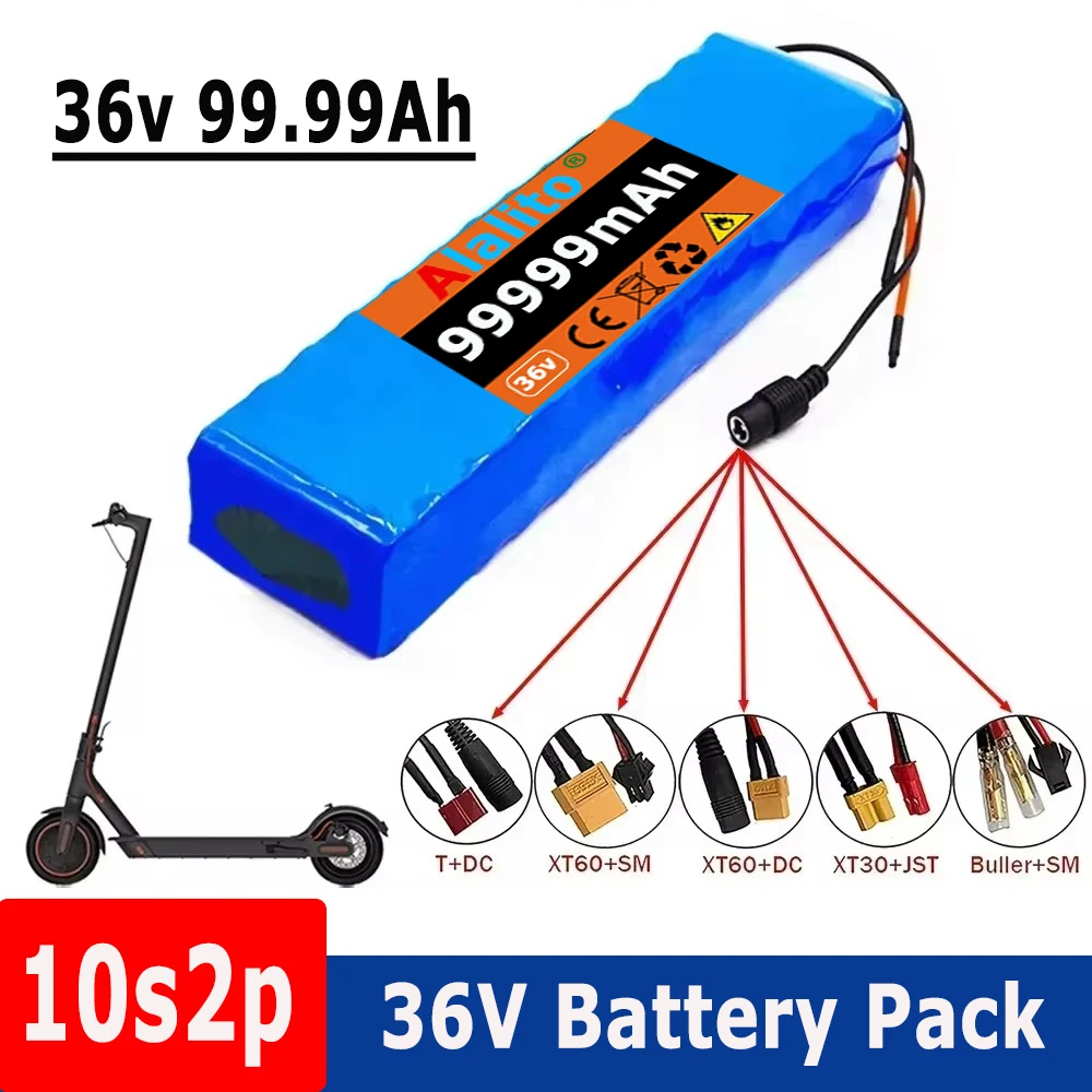 

18650 battery pack 36V 99999mAh Rechargeable Lithium Ion Battery 10S2P 42V 500W Used for Bicycles Scooters Electric Motorcycle