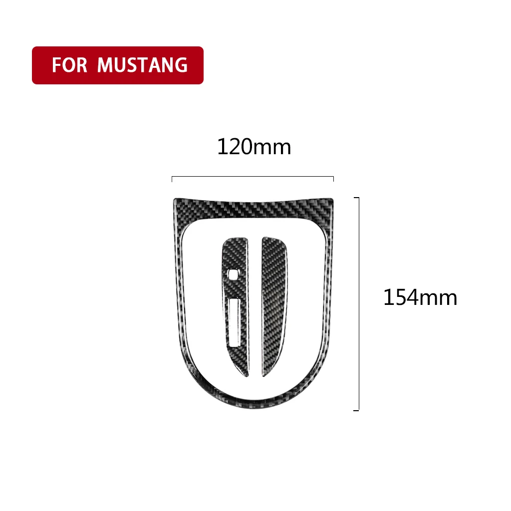 For Ford Mustang 2015-2020Car Gear Shift transmission Panel Trim Real Soft Carbon Fiber Interior Accessories Decoration Sticker