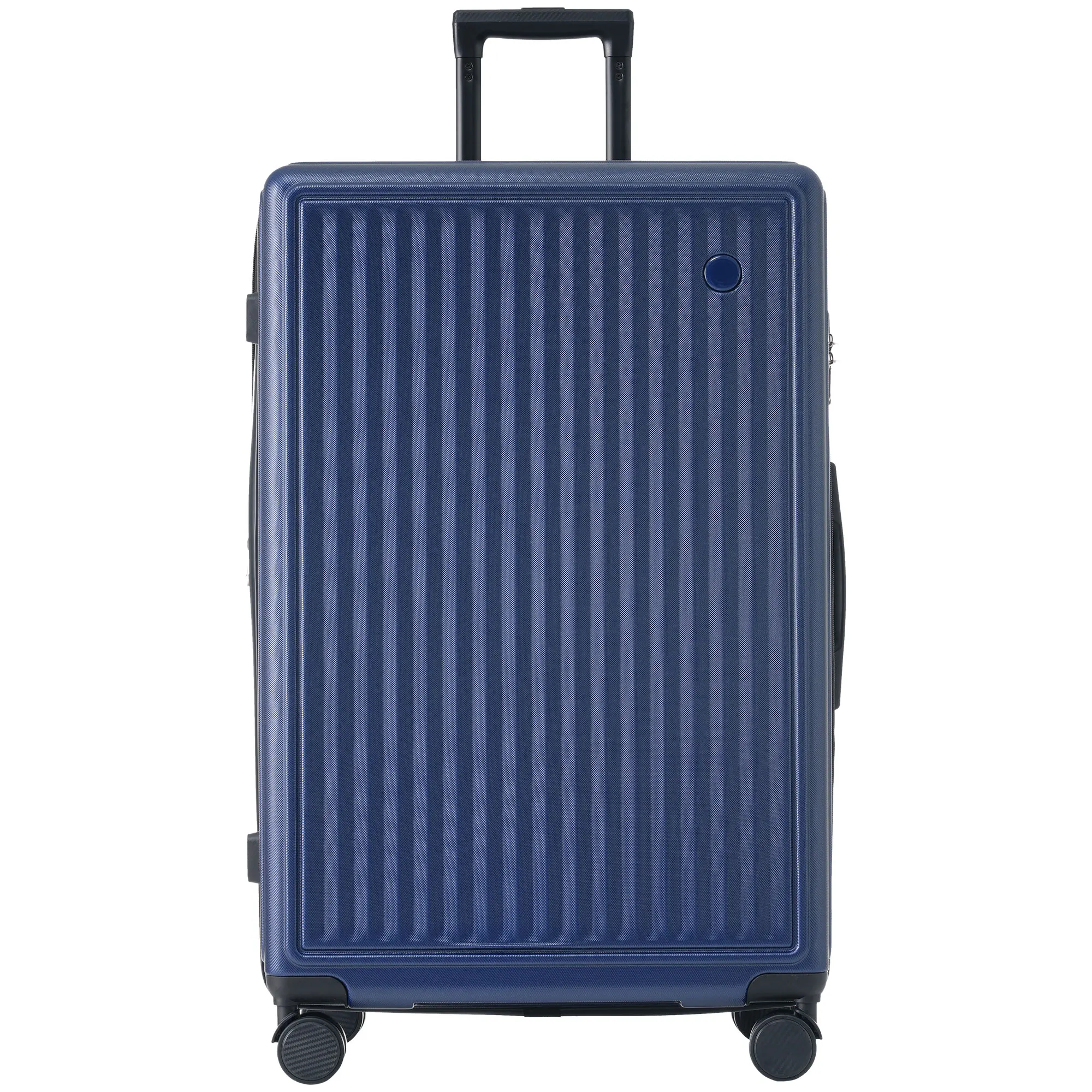 Hard Shell Suitcase Roller Case suitcase hand luggage 4 Rolls ABS Material TSA Custom Lock 43*27*66 Navy Blue