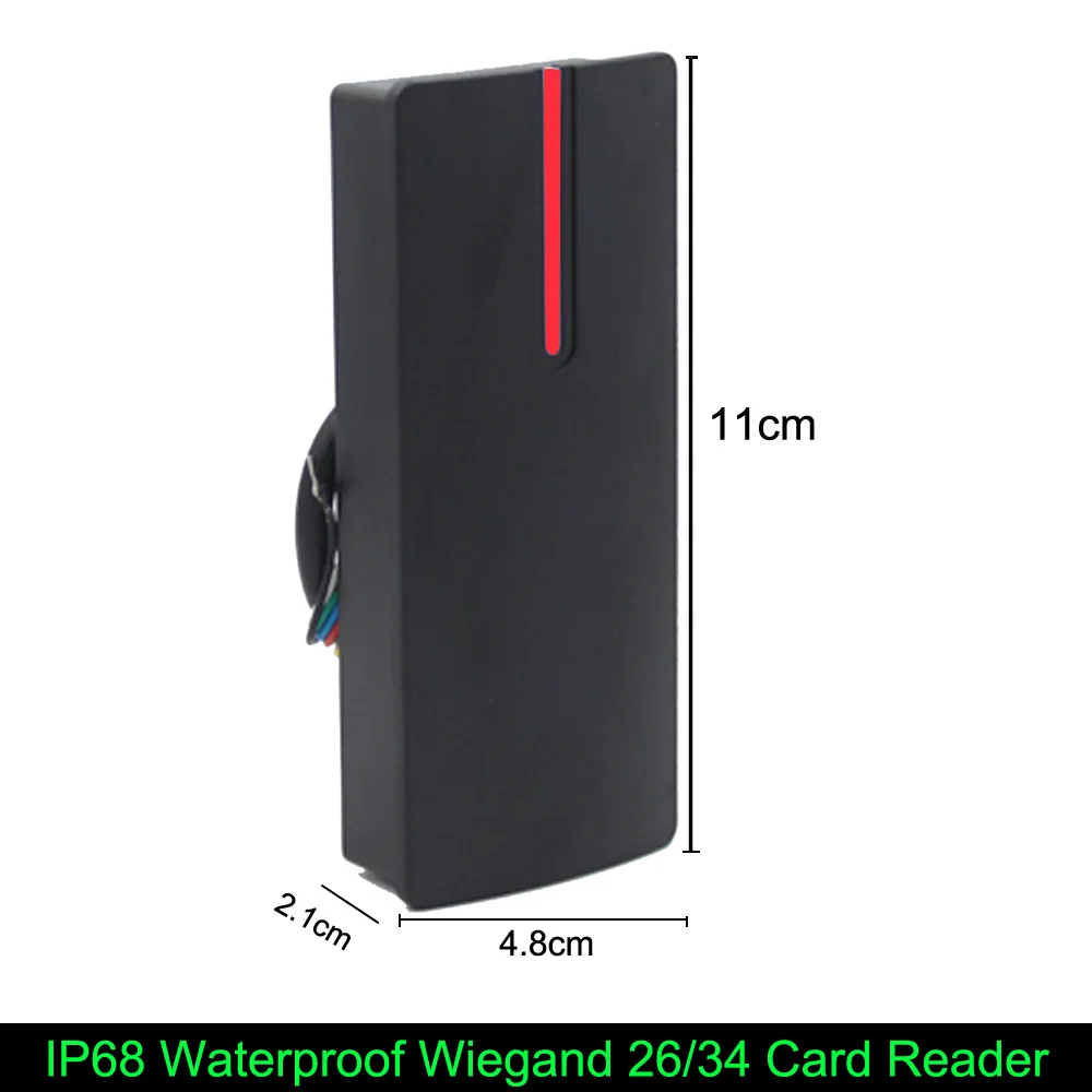 

IP68 Waterproof Wiegand 26 Output 125Khz/13.56Khz RFID Proximity Card Reader Access Control Slave Reader UP002