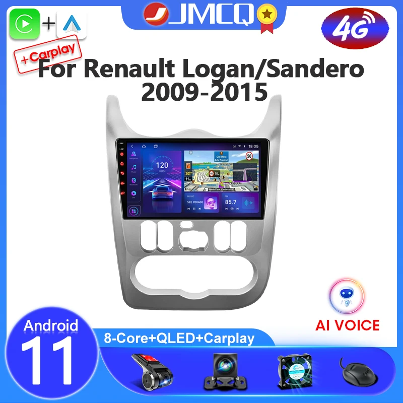 

4G Wifi 2Din Android 11 For Renault Logan 1 Sandero 2009-2015 Largus Dacia Duster Car Radio Multimedia Player Carplay Stereo DVD