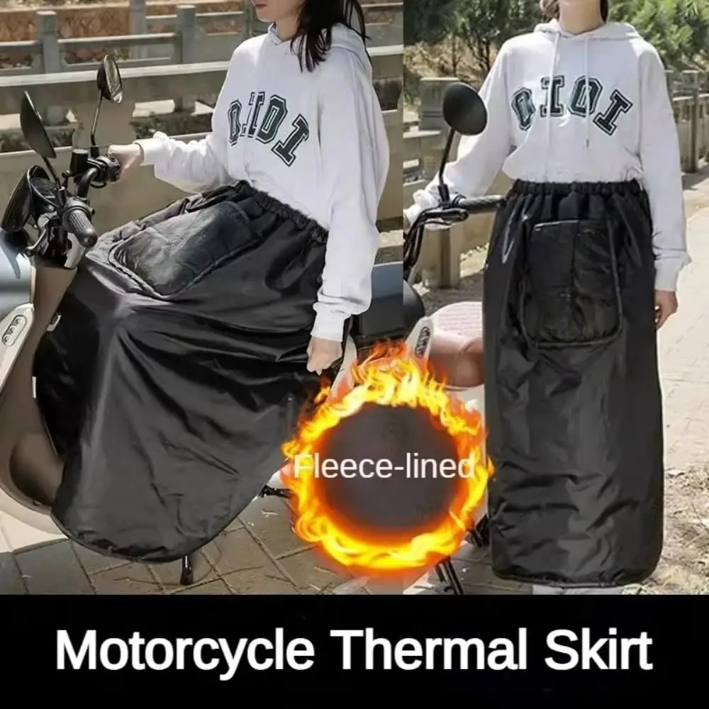 Motorcycle Winter Apron Waterproof Knee Pad Warm Blanket Windproof Quilt Plus Velvet Thickened Windproof Skirt Warm Knee Cover
