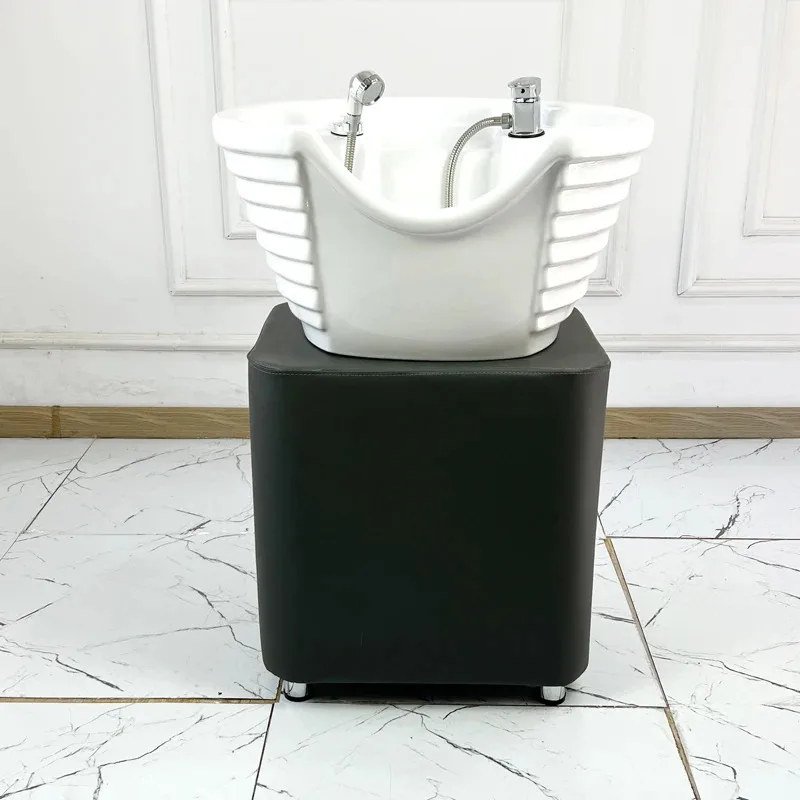 Silla portátil para lavado de cabello, asiento minimalista para ducha, Spa, champú, muebles de salón, WZ50SC