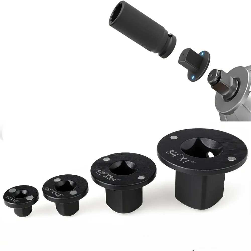 

Low Profile Impact Socket Adapter Set, Ratchet Adapter Kit 3/8" To 1/2", 1/4" To 3/8", 1/2" To 3/4", 3/4" To 1" For Tight Spaces