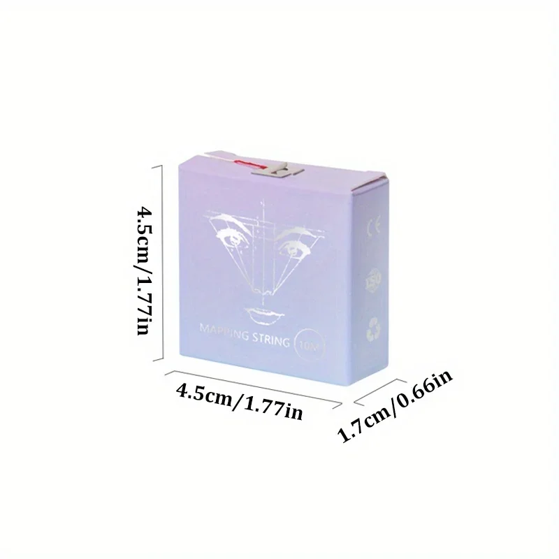 반영구 화장 위치 측정 도구 1개 마이크로블레이딩 10M 매핑 프리잉크 스트링 눈썹 염색 라이너 실