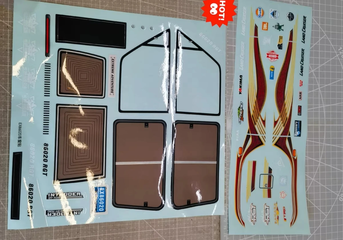 

86020 rgt lc71 body decal sheet (stickers) fit 1/10 scale rock crawler car RC Option parts
