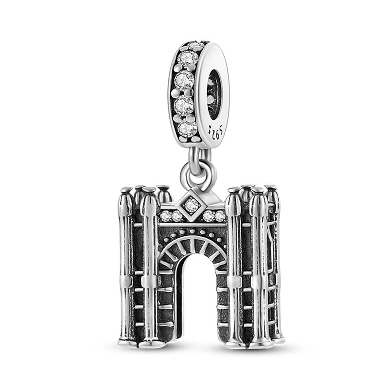 925 Sterling Silber Charms Perlen Reisepass Flugzeug Koffer Anhänger Passend für Original Armband DIY Schmuck Geschenk für Frauen – Detail 29