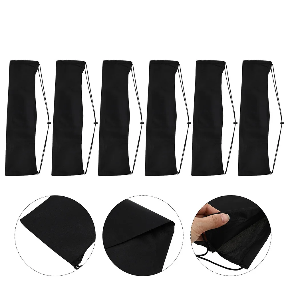 6 Buah Tas Fotografi Wadah Tripod Nilon Tahan Air dengan Penutup Tali Serut Kotak Peralatan Portabel untuk Pemotretan Luar Ruangan