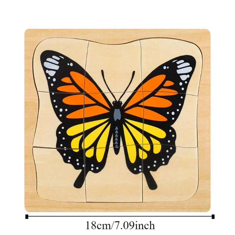 Matching Toys Life Cycle 3D Puzzle Toy Cognitive Montessori Multi-Layer Jigsaw Animal Plant Life Logical Thinking