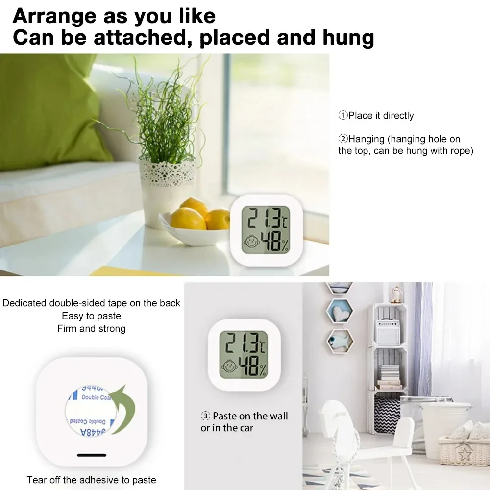 Tuya Zigbee3.0 Temperature Humidity LCD Electronic Digital Sensor APP Remote Control Smart Thermometer For Smart Home Work Alexa