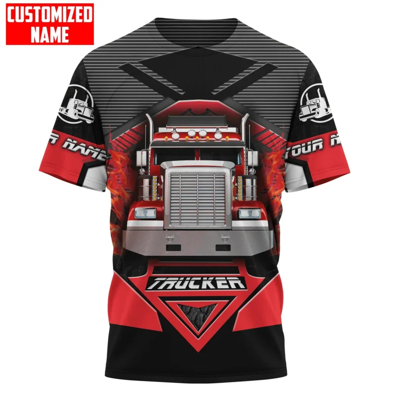 2025 yiyi PLstar Cosmos موضة الصيف للرجال T- سائق شاحنة اسم شخصي ثلاثية الأبعاد مطبوعة تي شيرت Harajuku عادية للجنسين تي شيرت