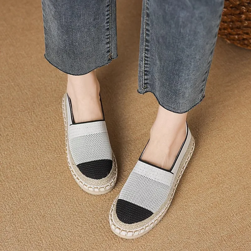 صياد أحذية النساء 2025 جديد الصيف تنفس شبكة أحذية أمومة بكين القديمة القماش أحذية لينة وحيد حذا فردي للسيدات