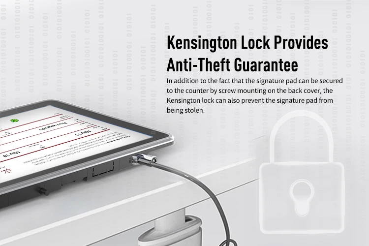 Graphics Drawing Tablet 10 Inch Signature Pad with Pressure Sensitivity Tilt Support Passive Pen with Large Screen