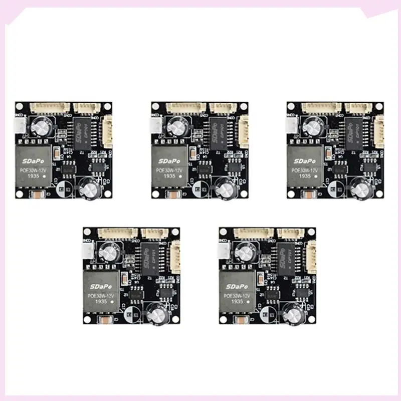 B24B 5X SDAPO PM3812AT 2A Modul POE Tahan Suhu Kelas Industri Terisolasi 25.5W