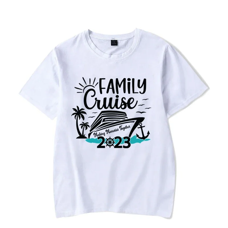 New Summer Family Vacation 2023 T Shirt Family Cruise Trip Tops Tee Matching Family Outfits Mom Dad and Son Daughter T Shirts