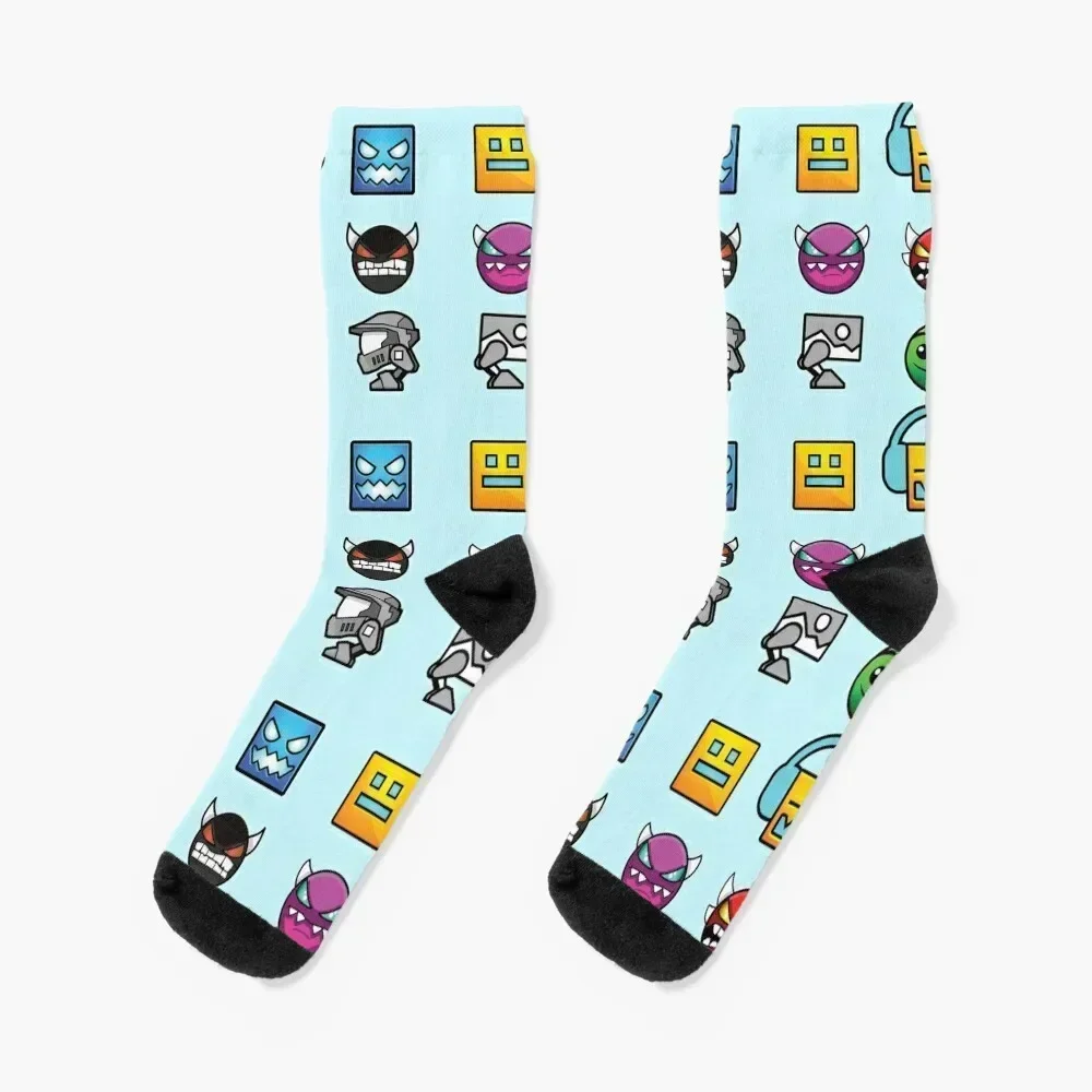 geometry dash unblocked level Socks short Christmas set Socks Women's Men's