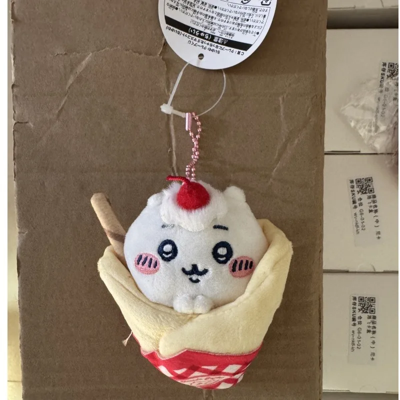 Anime kawaii chiikawa crepe loteria hachiware sorvete crosta saco pingente boneca novo usagi cone brinquedo de pelúcia chaveiro decoração presente