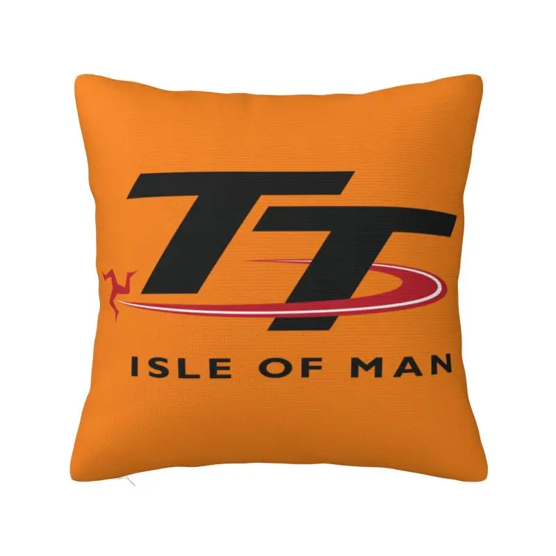 Isle Of Man TT Races Cushion Cover 40x40cm Motorcycle Sport Soft Cute Throw Pillow for Car Sofa