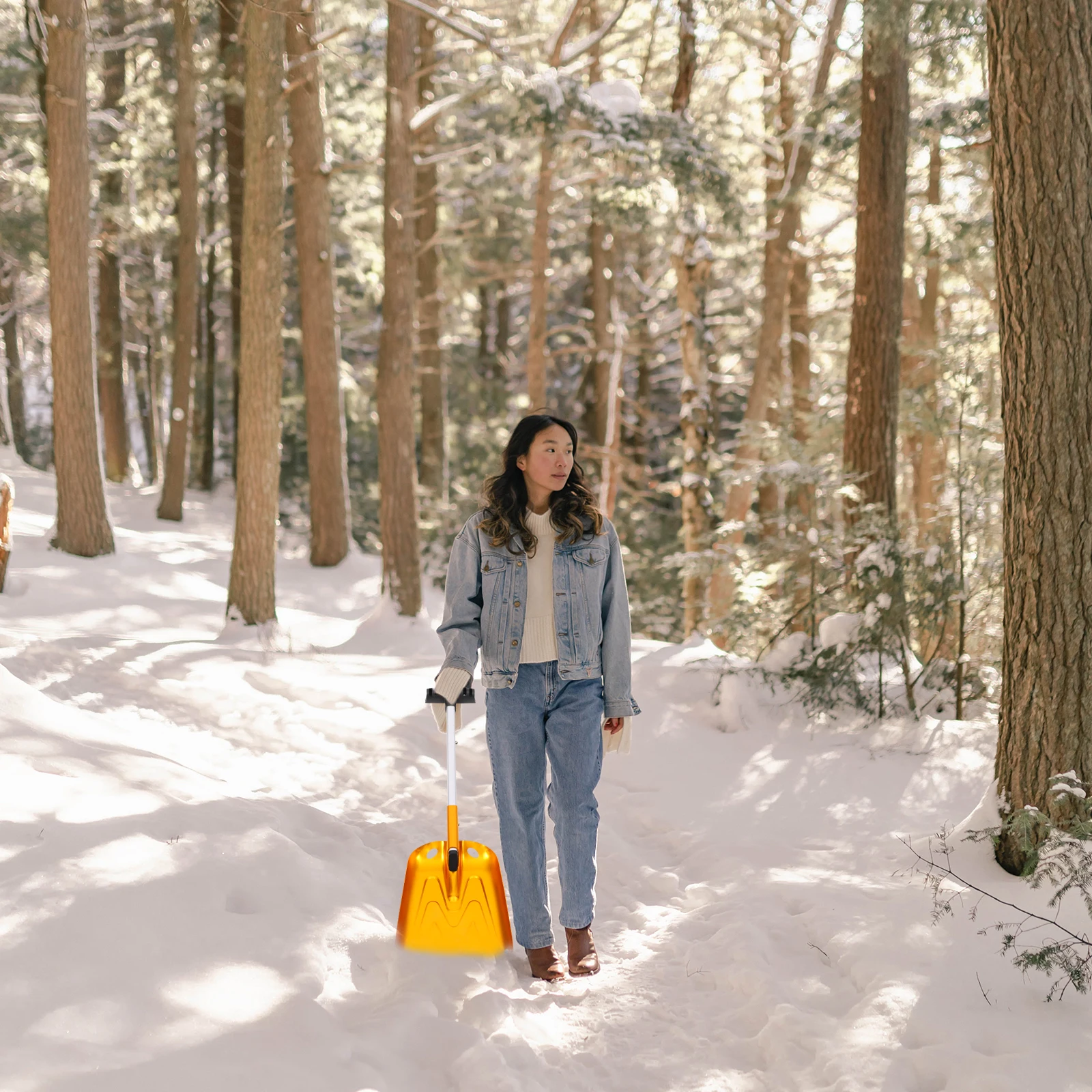 

Explosion Proof Aluminum Snow Shovel Lightweight Anti-Rust Ice Scraper for Road Clearing Ice Scraper