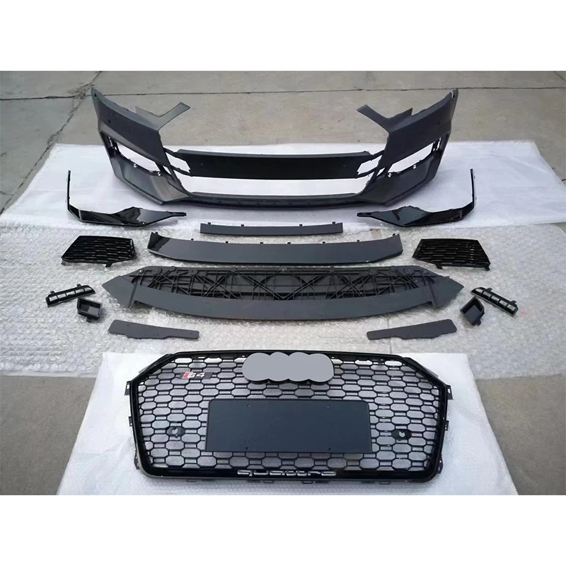 B9 A4 S4 TO RS4 car Bodykit Fit for Audi A4 S4 B9 2017-2019 replacement TO New RS4 style front bumper and grill RS Bodykit