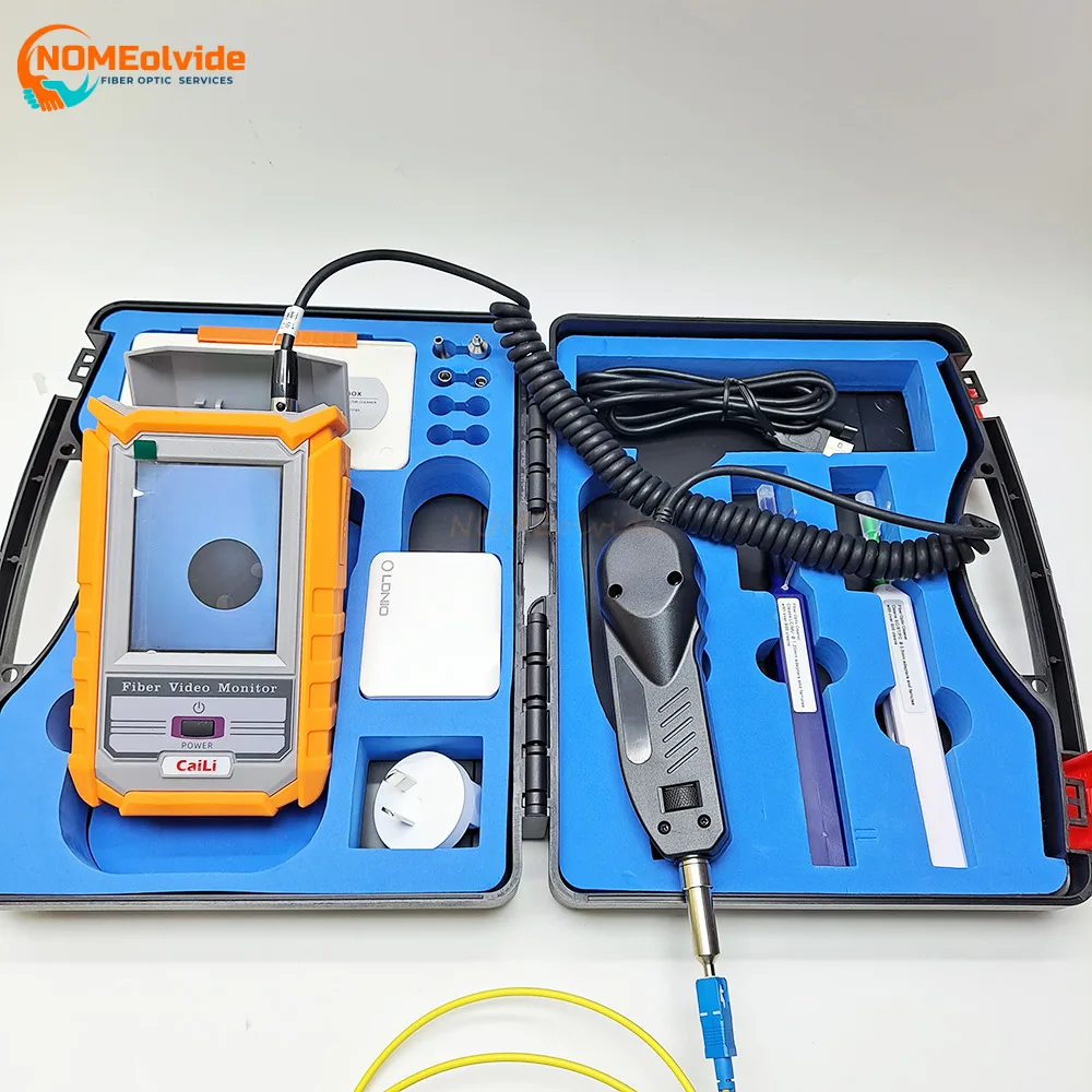 FVM-100 Inspection Fiber Video Probe Microscope Fiber Optic End Face Inspection Detector Display Optical Cleaning Tool