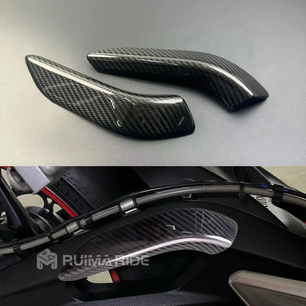 For Triumph STREET TRIPLE 765 RS 2017-2024 Carbon fiber Motorcycle Rear Rocker Arm Protective Shell  Decoration Protective Cover