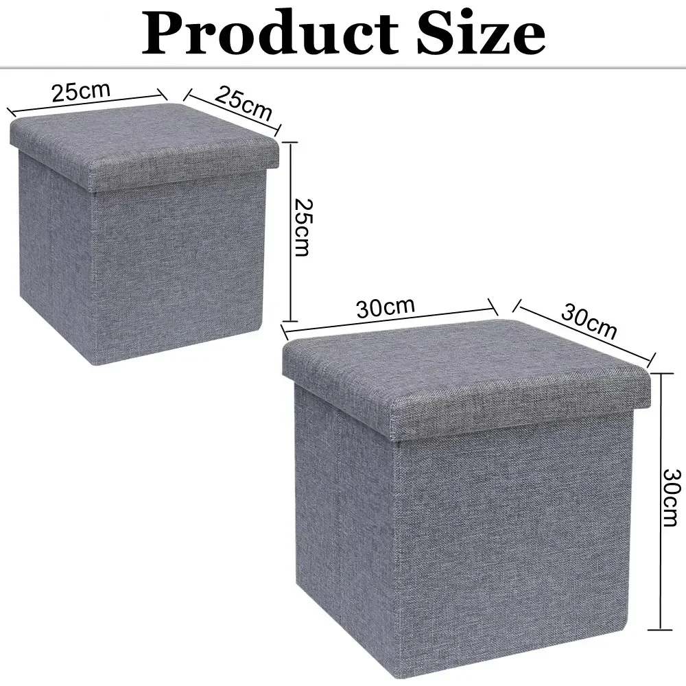 Multifunctional Folding Storage Stool, Foldable Foot Rest Stool, Large Capacity Organizer Stool, Collapsible Storage Ottoman Box