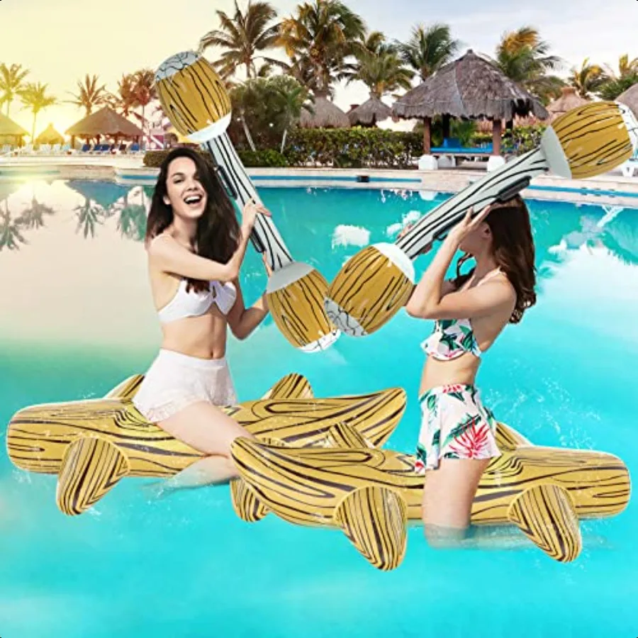 Pool Floats Games Toys Iatable Raft Pool Toys for Ages 812 Adults Joust Iatable Logs Battle Game for Family Swimming Pool Float