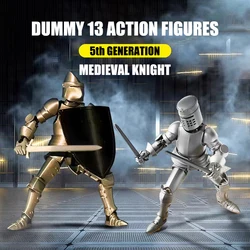 Dummy 13 Magnetic Armored Robot Action Figures Multi-Jointed Medieval Knight with Weapons 3D Printed Mannequin Toys Kids Gifts