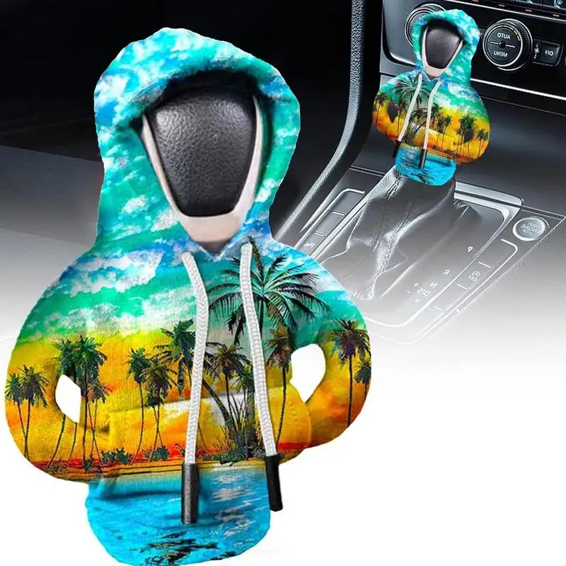 Moda felpa con cappuccio copertura pomello del cambio per auto maniglia manuale leva del cambio decorazione copertura con cappuccio accessori