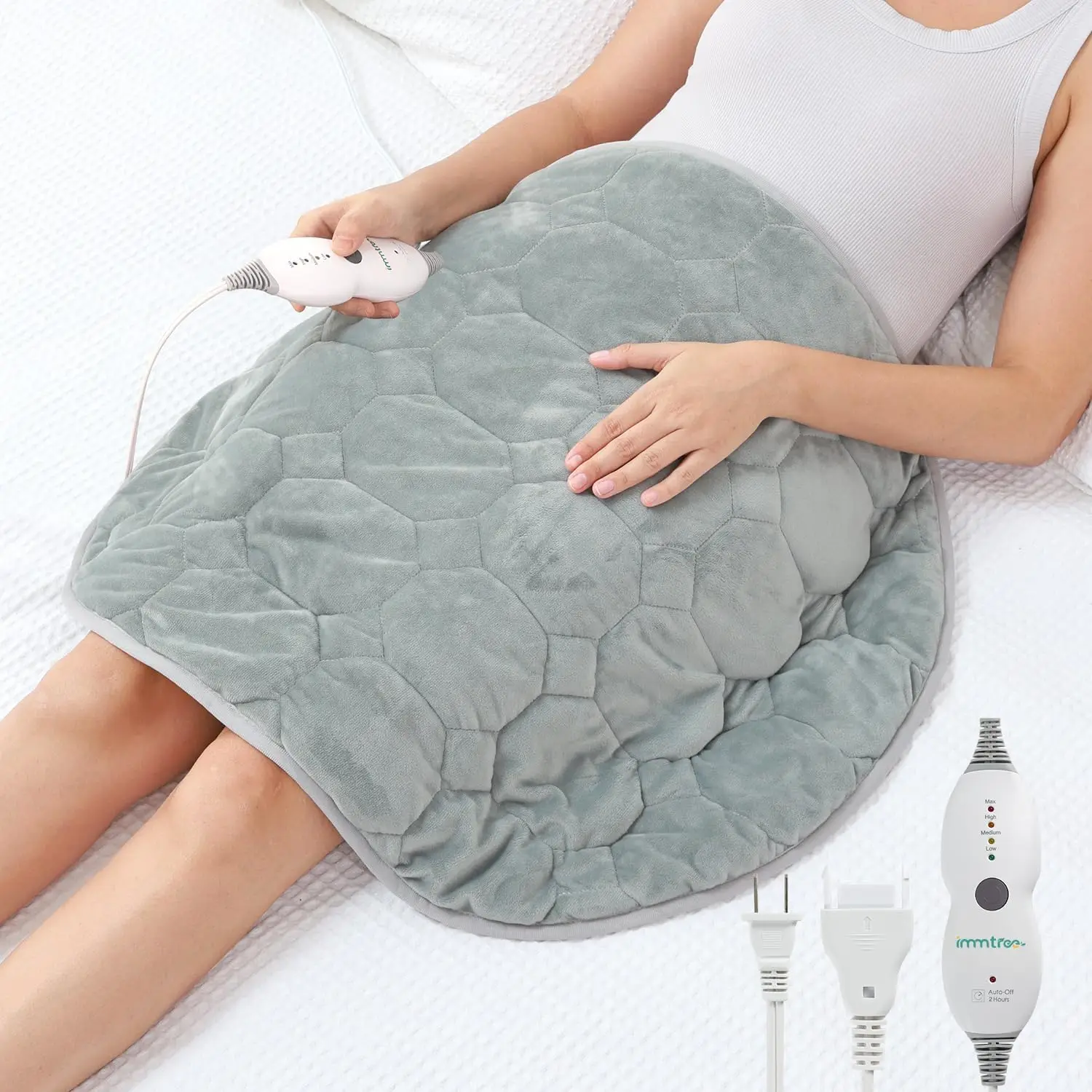 

Weighted Heating Pad for Period Cramps, 7lbs XXXL Size with Fast Heat Technology, Pain Relief for Back, Shoulder and Knee