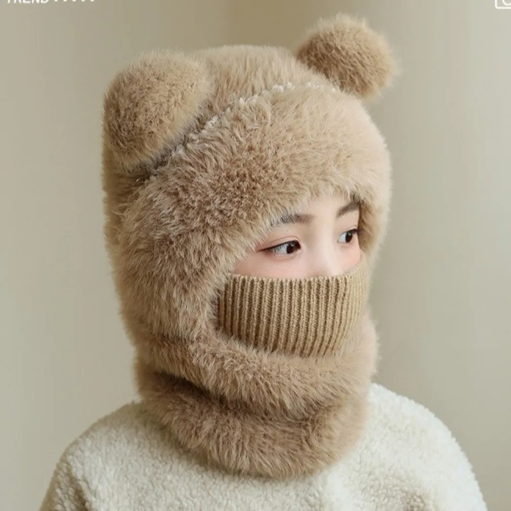 

Холодостойкий шарф-маска, интегрированная шапка, теплая подкладка, детская ветрозащитная шапка с капюшоном 4 в 1, теплая ветрозащитная шапка с мультяшным рисунком для шеи