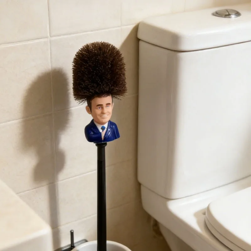 

Креативная щетка для унитаза с держателем, забавный дизайн в виде куклы-президента, декор для ванной комнаты, инструмент для уборки, оригинальный аксессуар для туалета, товары для дома