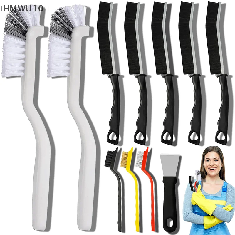 11Pcs Long Strip Gap Brush Set Window Corner Sink Cup Teapot Bottle Blender Groove Gap Brush Keyboard Cleaning Brush Set