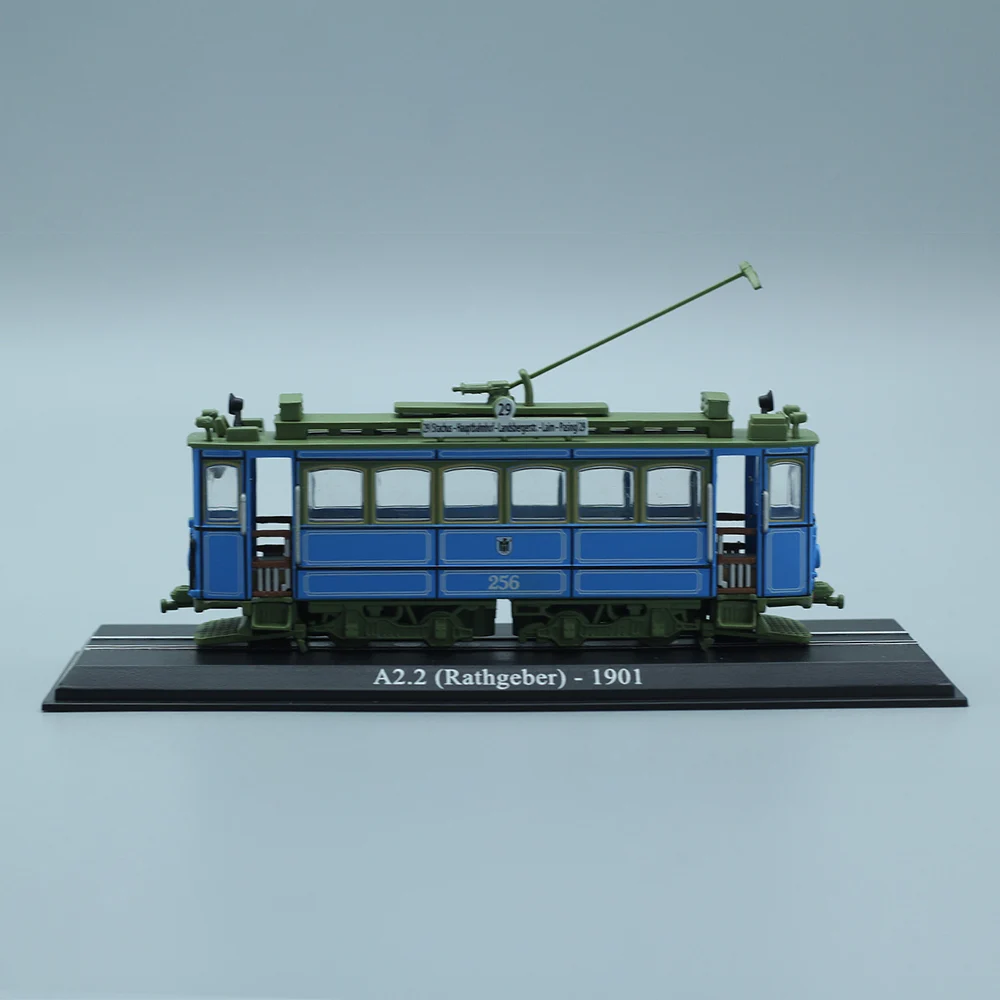 1:87 Scale Old-fashioned Retro Tram Static Resin Train Scene Model Collection Ornaments Souvenir Decoration Display