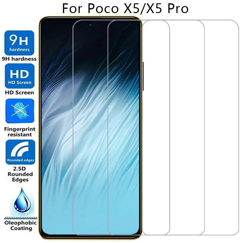 واقي شاشة لهاتف شاومي بوكو x5 برو زجاج مقسى واقي على pocox5 x 5 5x x5pro pocox5pro 5g فيلم الهاتف xiomi poc pco