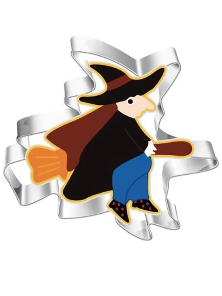 

Halloween Witch Sorceress Stainless Steel Cookie Cutter Baking Biscuit Molds Fondant Cake Decorating Pastry Tool Patisserie