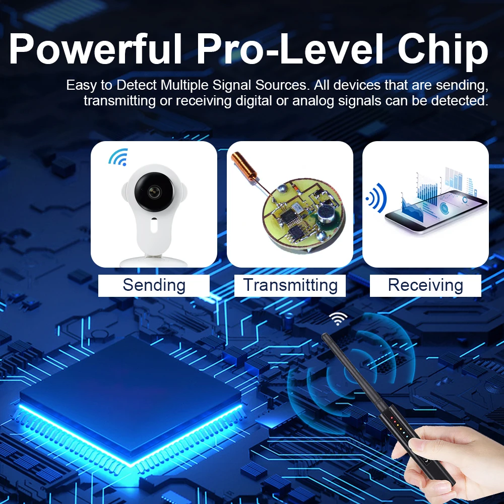 G728 Anti-Spy Detector Bug Spy-Camera GSM Audio Finder GPS Signal Lens RF Locator Tracker Detects Wireless Hidden Camera Scanner