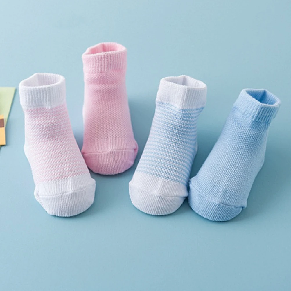 

4pcs 4 Pairs Baby Gloves Infant Mittens Newborn Boys Girls Socks Toddler Stocking Sweat Absorption Deodorization Breathable