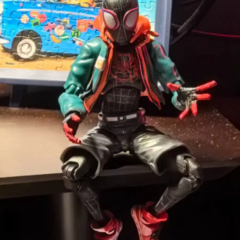 Spider-Man-Travers The Spider-Verse Miles Morales Action Figures, Super Movable Movie Peripheral, Anime Model, Accessoires inclus