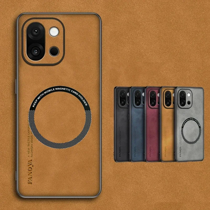 Étui de Charge magnétique en peau de mouton, Texture professionnelle de luxe, pour OnePlus 15R 13R/R 12/R 11/R, housse de protection complète Anti-chute au toucher lisse Étui de Charge magnétique en peau de mouton, Texture professionnelle de luxe, pour OnePlus 15R 13R/R 12/R 11/R, housse de protection complète Anti-chute au toucher lisse