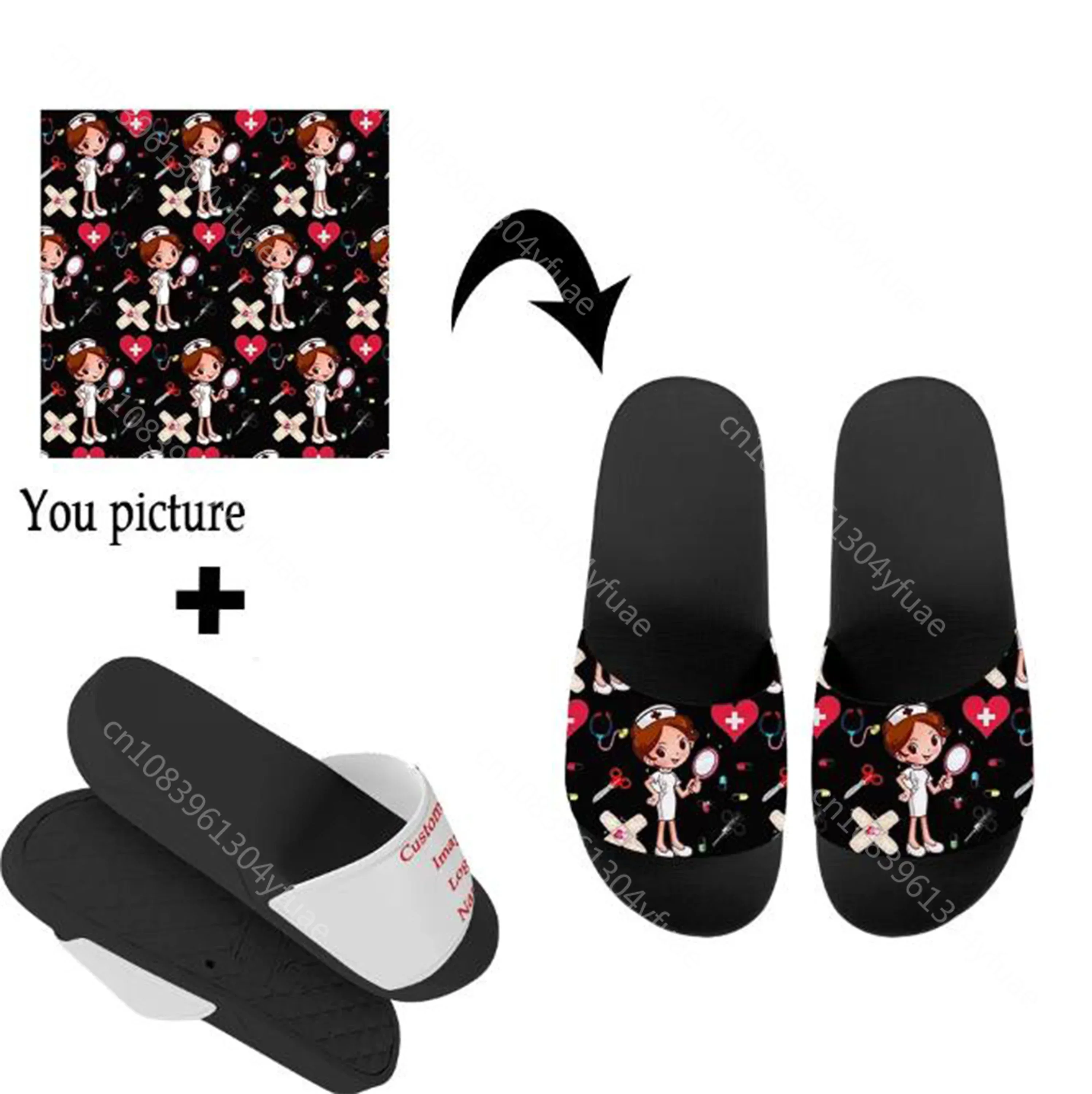 Custom Shoes High Quality PVC Men and Women Slip On Slide Sandals Sublimation Printed Custom Logo Summer Slippers for Man Woman